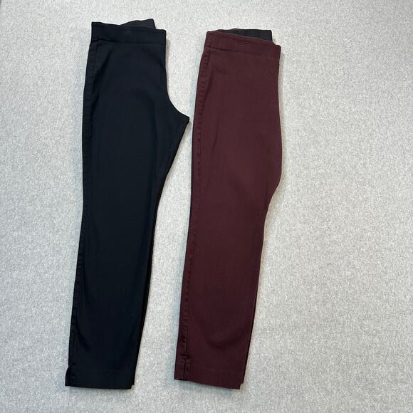 Old Navy Wow Pants Bundle of 2 WMNS 16 Tall Black & Maroon High Rise Skinny Fit - Picture 1 of 16